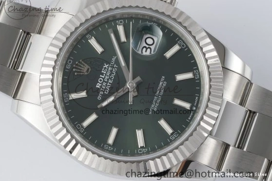 AAA Replica Watches Oyster 1:1 Packable 904L Bracelet 41 Stick 2154 DateJust NTF on Edition Steel Best 126334 VR Dial Green 1229